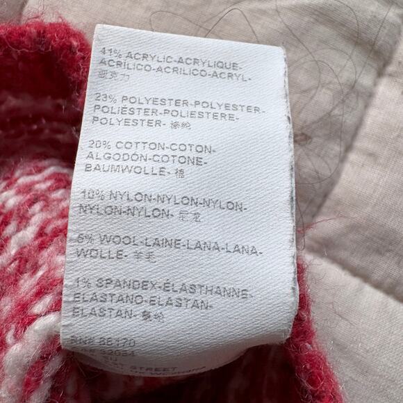 Anthropologie Striped FunnelNeck Sweater Linnea Wool Blend XL Cabincore Nautical - Picture 7 of 7